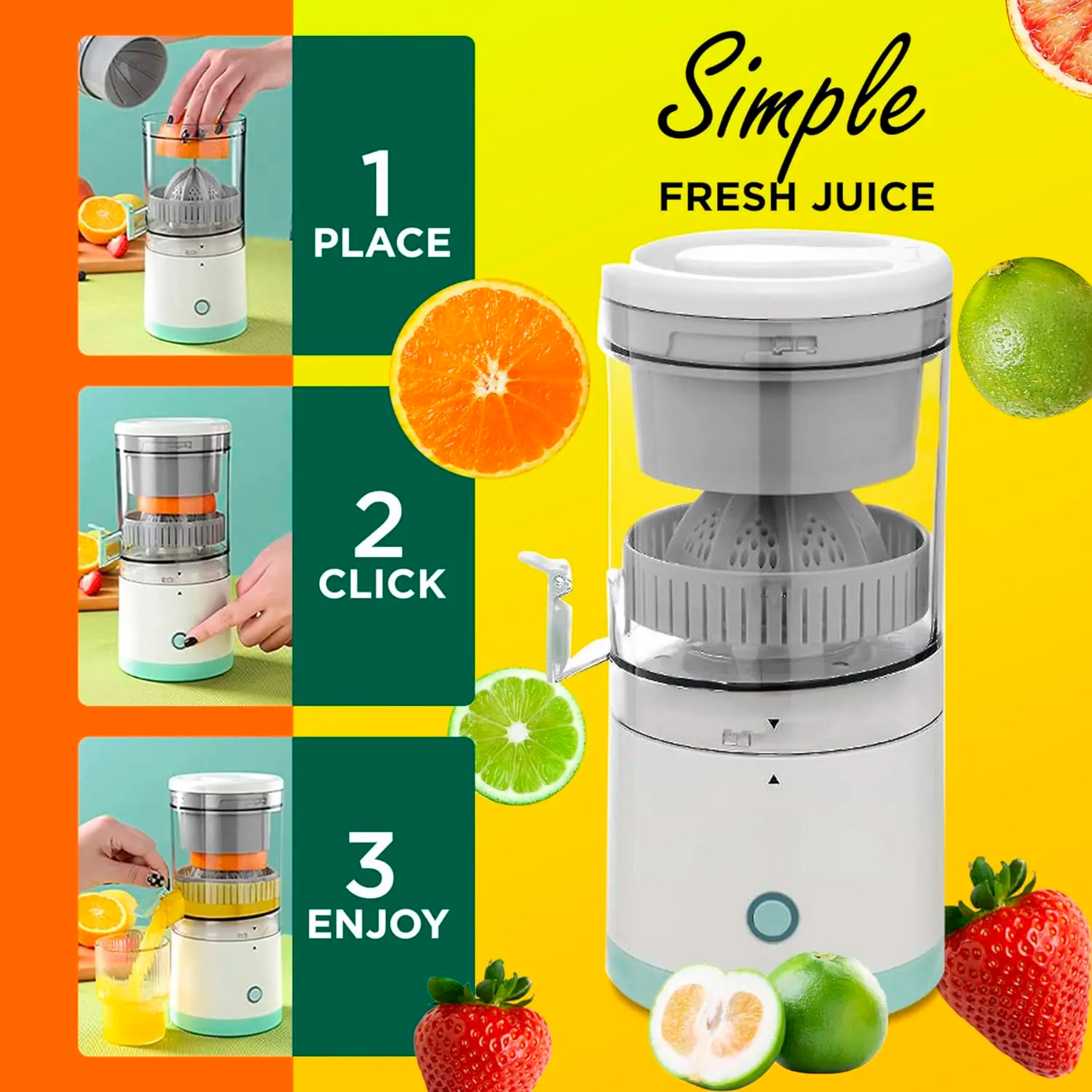 Exprimidor de jugo eléctrico portátil