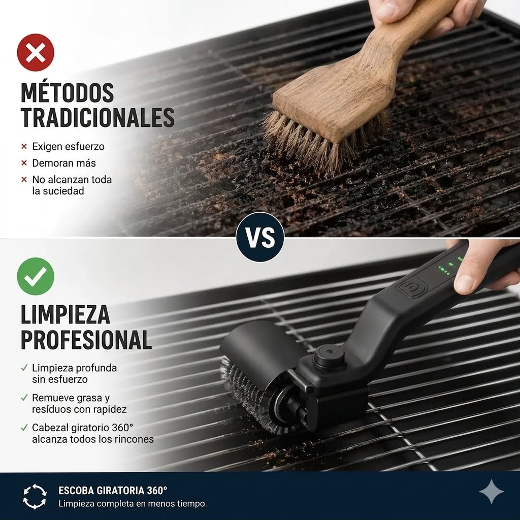 Cepillo Limpieza De Parrilla Recargable