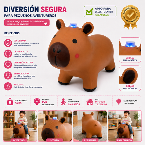 Capibara Saltarina Inflable para Niños