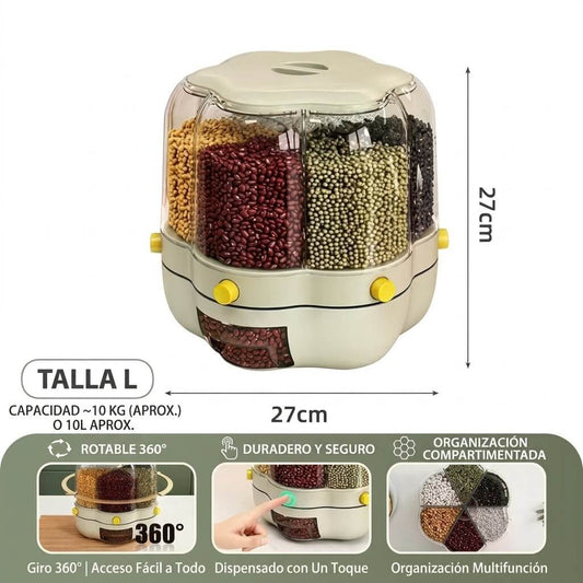 Dispensador de grano giratorio
