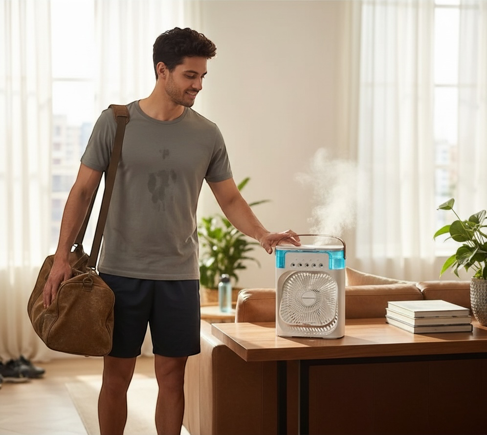 Ventilador humidificador cuadrado