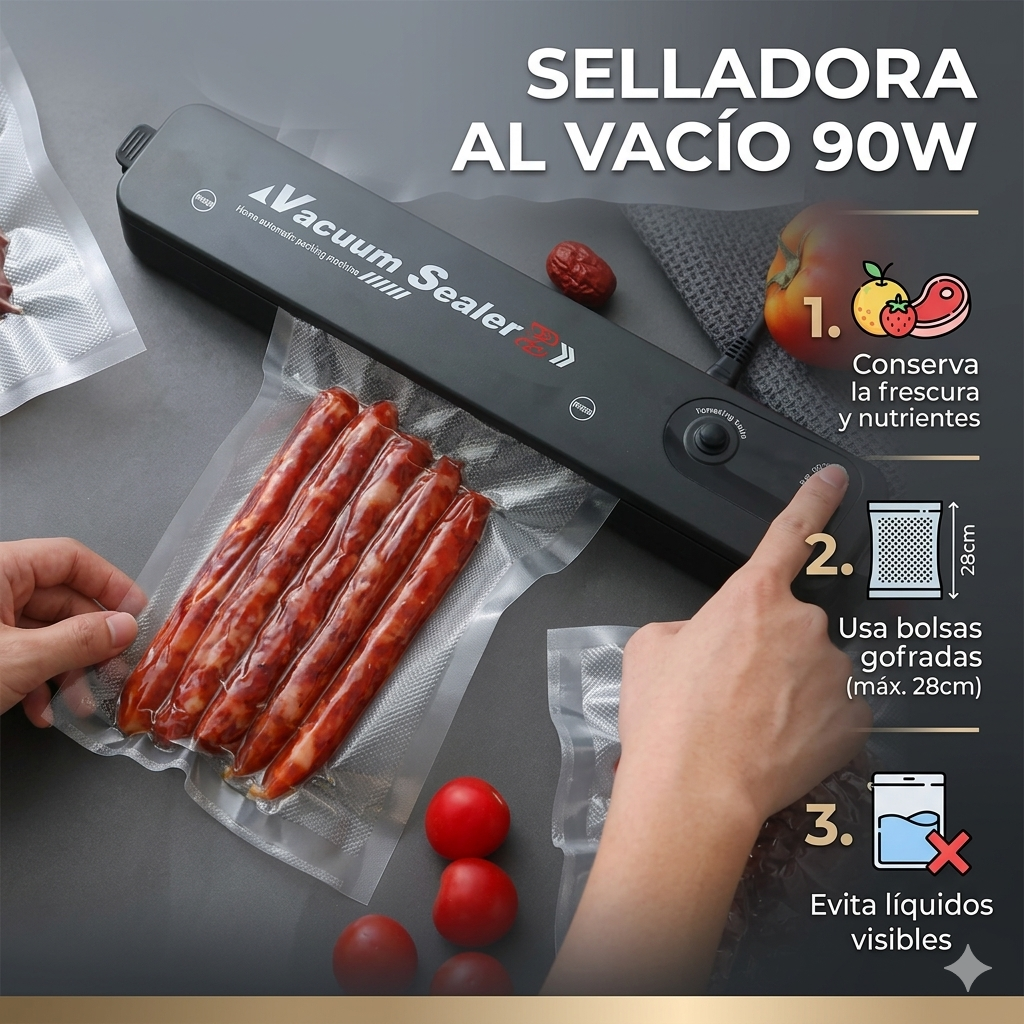 Maquina Selladora Al Vacío Alimentos
